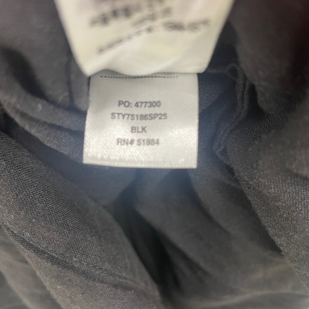 Patagonia Black Button Front Midi Dress Linen Blend Womens XL - Picture 6 of 11